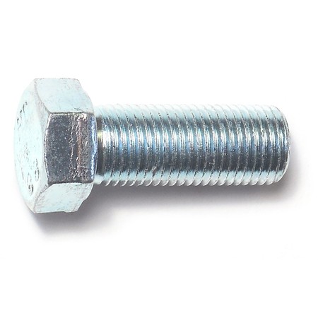 Midwest Fastener Class 8.8, M12-1.25 Hex Head Cap Screw, Zinc Plated Steel, 30 mm L, 6 PK 31061